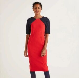 Boden Poppy Ottoman Colorblock Dress Size 2P